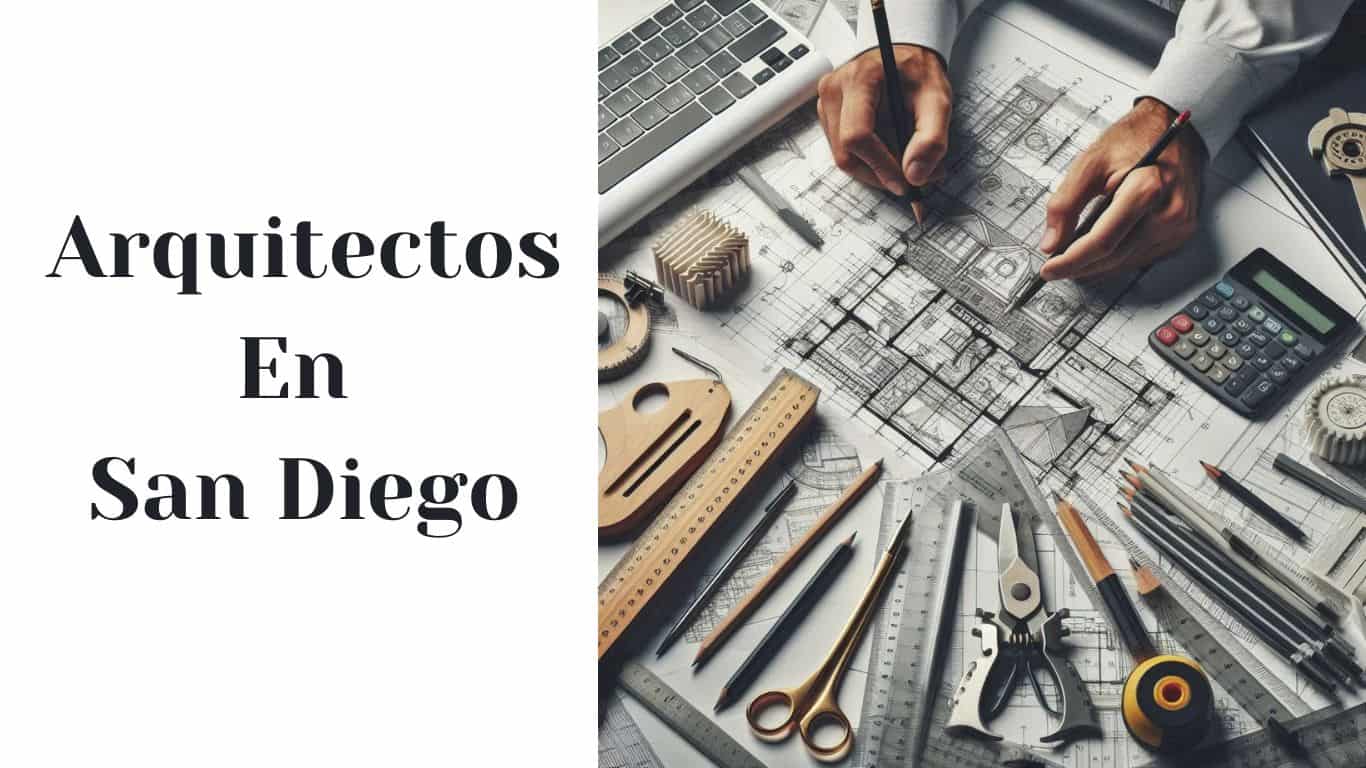 un arquitecto trabajando sobre un plano con sus elementos de trabajo