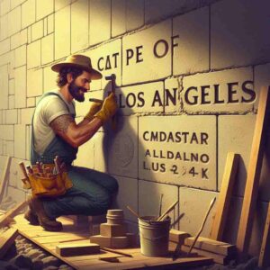 albañil trabajando en los angeles