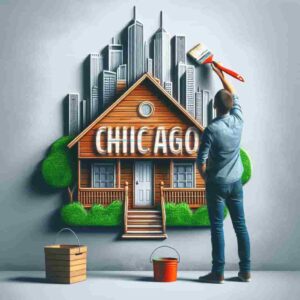 pintor de una casa en chicago