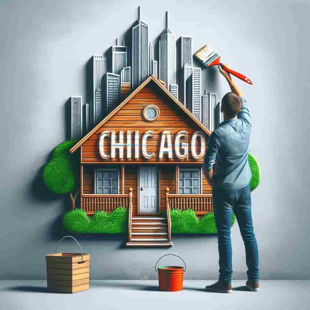 pintor de una casa en chicago