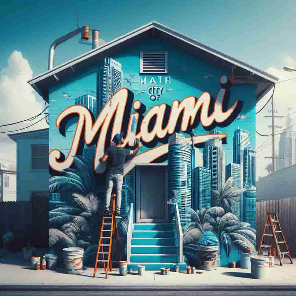 pintor pintando una casa en miami