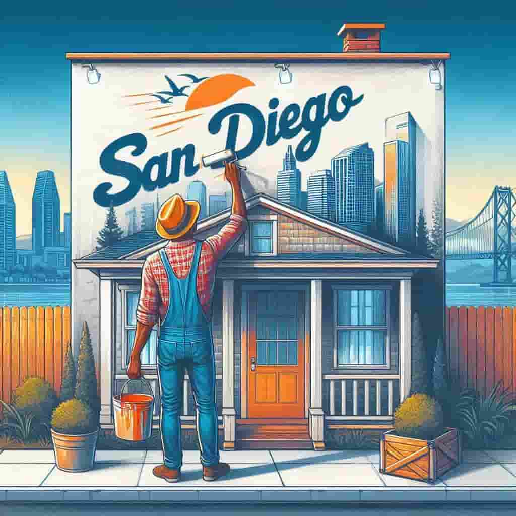 pintor pintando una casa en san diego