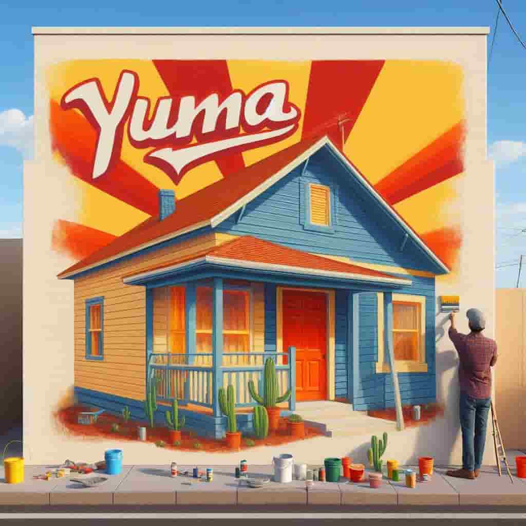 pintor pintando una casa en yuma