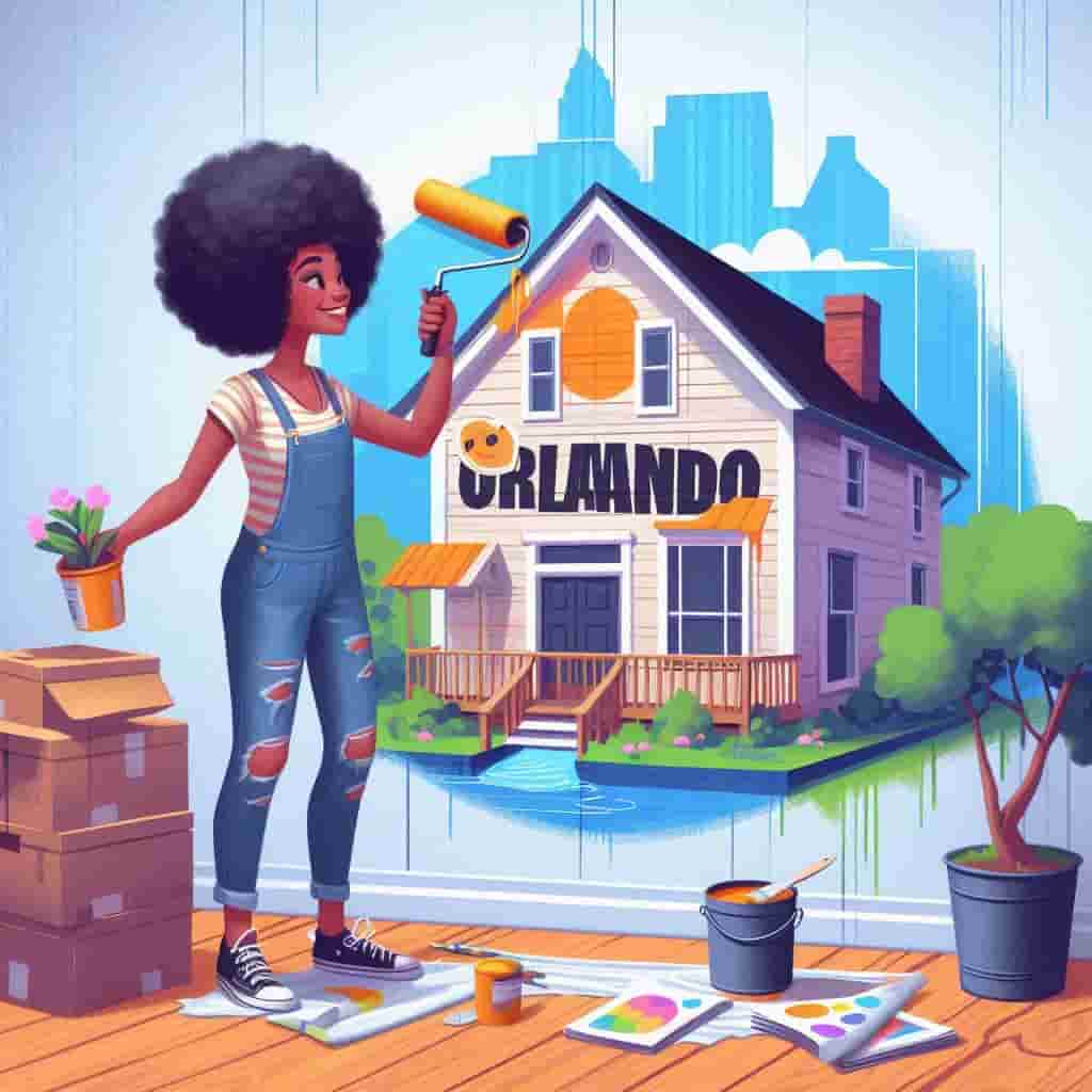 pintora de una casa en orlando